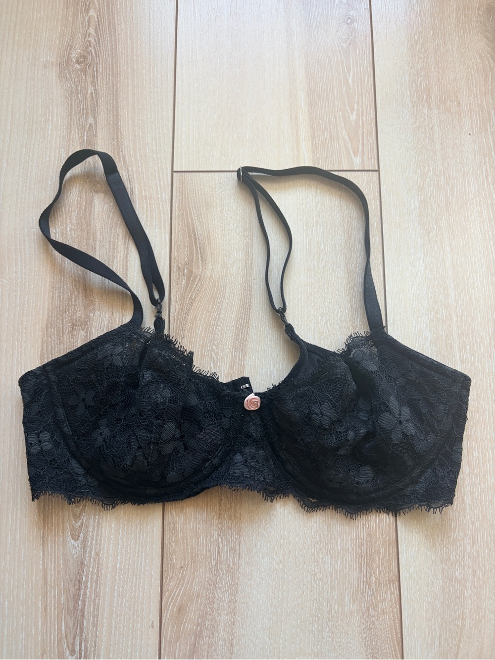 Victoria Secret Black Lace Unpadded Bra - Elegant Support